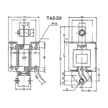 TAS-20N 220 VAC İtme Çekme Bobini
