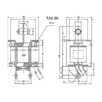 TAS-30N 220 VAC İtme Çekme Bobini