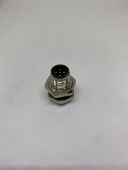 M12 5 Pin Panel Erkek Konnektör - Önden Somunlu