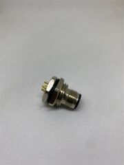 M12 5 Pin Panel Erkek Konnektör - Önden Somunlu