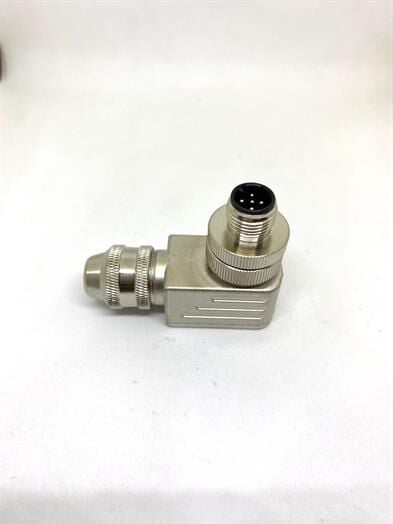 M12 5 Pin 90 Derece Erkek Metal Konnektör