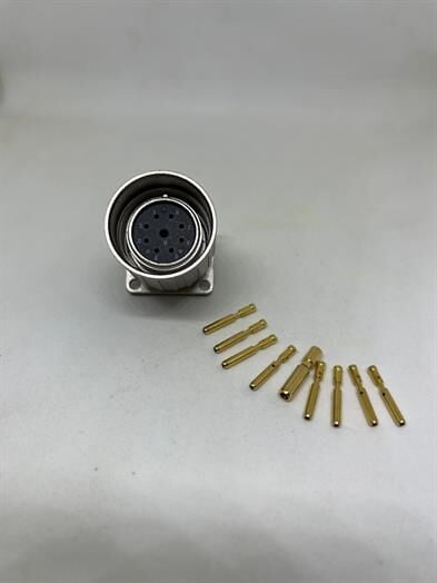 M23 9(8+1) Pin Panel Tipi Bilezikli Dişi Konnektör