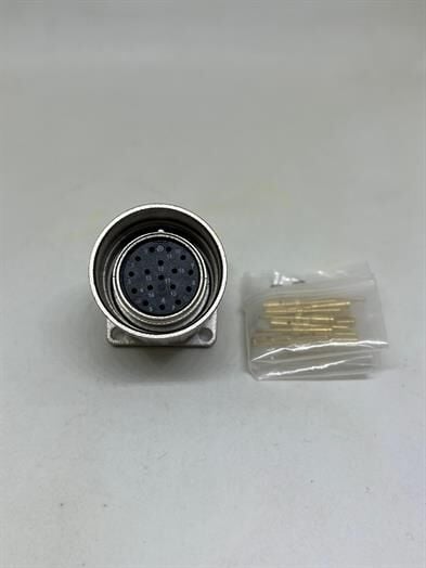 M23 17 Pin Panel Tipi Bilezikli Dişi Konnektör