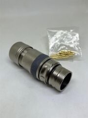 M23 17 Pin Karşıt Kablo Tipi Erkek Konnektör