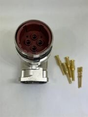 M40 6(4+2) Pin 90Derece Panel Tipi Erkek Konnektör